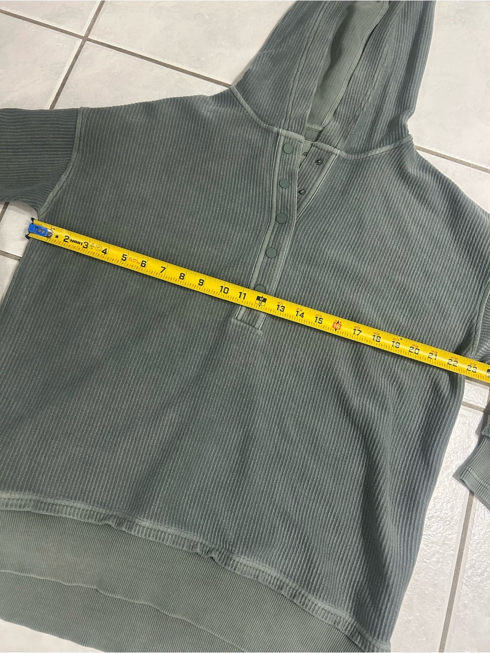 aerie Olive Green Hooded Pullover - Picture 4 of 7